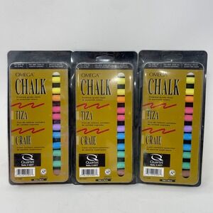 Omega Chalk Quartet Premium Grade Assorted Colors New Old Stock 3 Pack